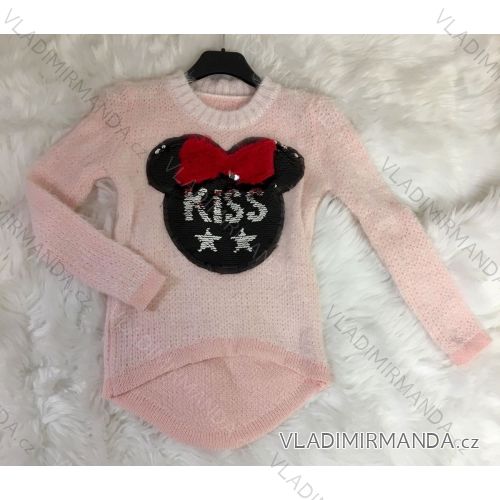 Sweater hoody soft long sleeve with minie baby girl puppy (4-14 years) ITALIAN MODA IM218173

