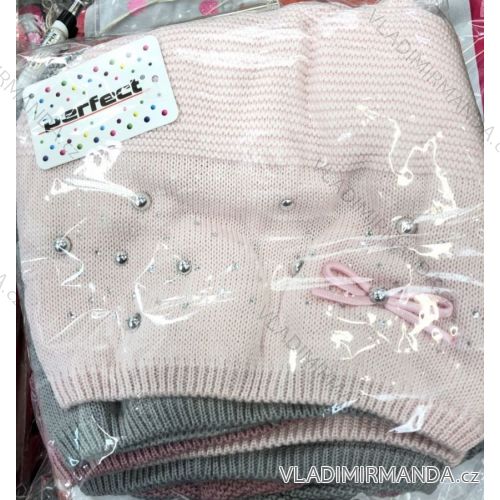 Cap warmer knit baby girl (3-8 years) POLSKÁ VÝROBA POL118174

