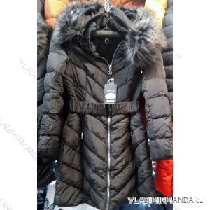 Coat satin winter with fur (s-xxl) ITALIAN MODA MA118D-038C
