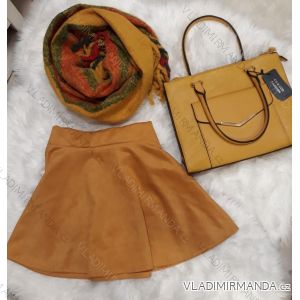 Skirt Imitation Cut Leather Women (sl) ITALIAN Fashion IM918265
