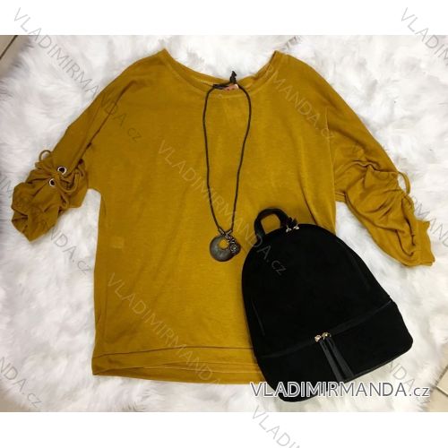 Tunic T-shirt 3/4 long sleeve with jewelery womens (uni sl) ITALIAN Fashion IM9181012
