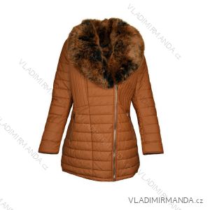 Women's jacket warm leatherette with fur (3xl-6xl) POLAND LEU18-10H5520BIG
