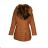 Women's jacket warm leatherette with fur (3xl-6xl) POLAND LEU18-10H5520BIG
