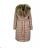 Ladies jacket warm furry with fur (s-2xl) POLAND LEU18-10H5528
