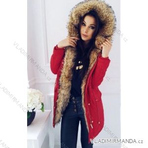 Coat winter park with fur women's shiny (s-m-l) K-ZELL MODA KZE198035R
