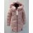 Winter jacket quilted with lady's fur (m-2xl) POLSKá móda LEU1810H1820
