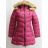 Winter satin coat with fur (s-2xl) POLSKá móda LEU181921
