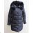 Coat winter quilted lady with fur (m-2xl) POLSKá Móda LEU18888
