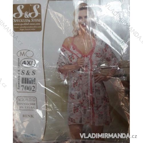 Set of night shirts and bathrobes long sleeve women (s-3xl) SAS TURKEY IM10182