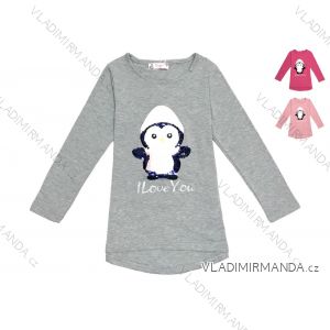 Long Sleeve T-shirt with Kids Girls (98-128) KUGO ML7102
