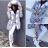 Coat winter park with fur women's shiny K-ZELL FASHION KZE198103SILVER