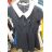 Dress with collar and ribbon short sleeve ladies (uni s / m) ITALIAN MODA IM918346
