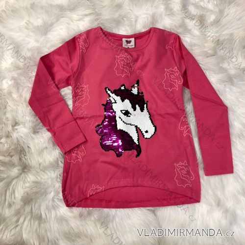 T-shirt short long sleeve with sequins baby girl (98-128) TUZZY TURKEY MODA TM218142
