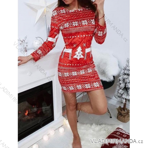 Dress with christmas motifs long sleeve ladies (sm) ITALIAN Fashion IMT18795