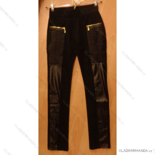 Leatherette Legs Long Ladies (34-44) SMILING JEANS M1011
