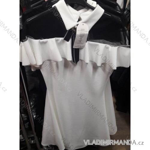 Elegant Short Ladies Dress with Brooch (uni s / m) ITALIAN MODA IM919024
