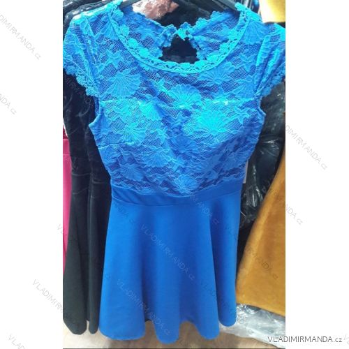 Elegant short dress with lace lace (uni sl) ITALIAN MODA IM919039
