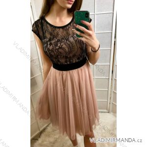 Elegant short dress with lace lace (uni sl) ITALIAN MODA IM919040
