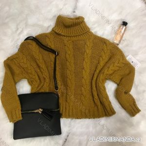 Sweater / turtleneck short knitted womens (uni sl) ITALIAN Fashion IM318377