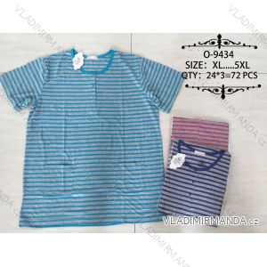 T-Shirt Striped Short Sleeve Women's Oversized (xl-5xl) Valerie Dream O-9434
