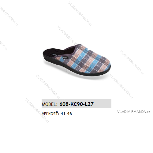 Men's slippers slippers (41-46) MJARTAN SHOES 608-KC90-L27