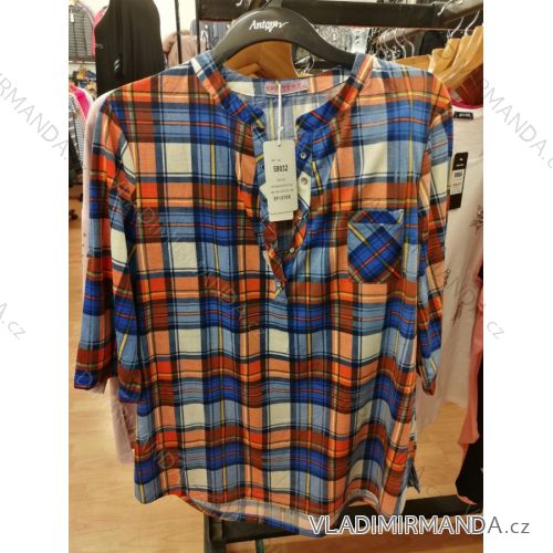 T-shirt 3/4 sleeve for buttons women's oversized (46-54) BENTER 58032