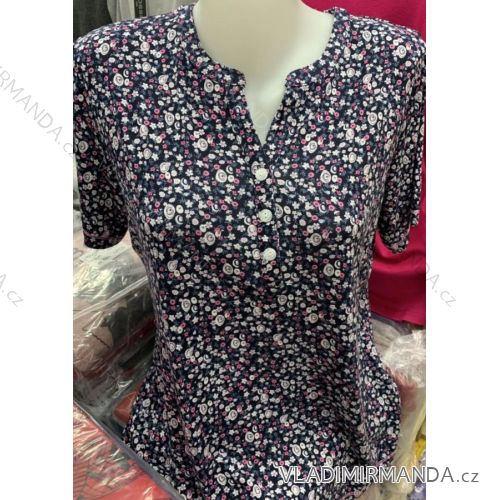 Tunic Shirt Short Sleeve Ladies (M-3XL) POLISH FASHION PM119025