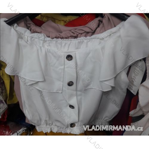 Top T-shirt short with bare shoulders buttons women's (uni s / m) ITALIAN MODA IM919512

