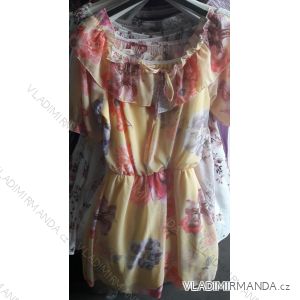 Summer short dress with bare shoulders women's flower (uni s / m) ITALIAN MODE IM919319
