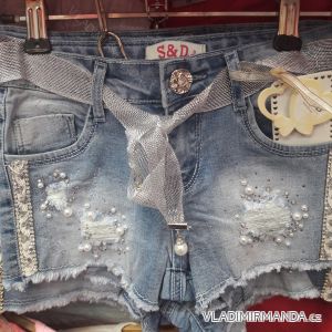 Girls jeans shorts with belt (140-170) SAD SAD19DT-089
