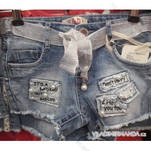 Girls jeans shorts with belt (140-170) SAD SAD19DT-086
