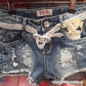 Baby Girl Jeans Shorts with Belt (116-140) SAD SAD19DT-093
