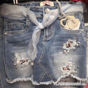 Girls denim skirt with belt (140-170) SAD SAD19DT-081
