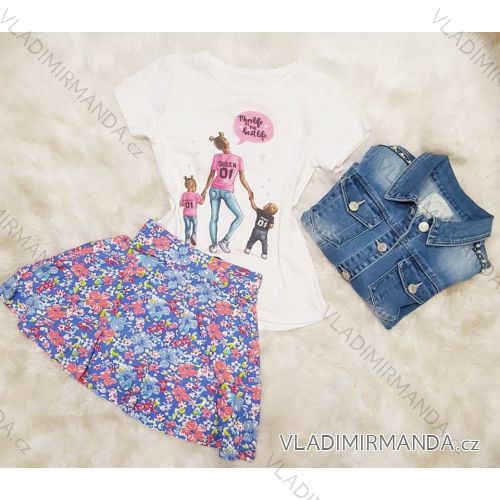 T-shirt summer child adolescent girl mum baby girl and boy (6-16 years) ITALSKÁ Móda IMM219050
