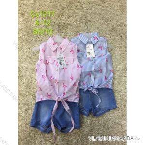 Set summer tank top and jeans shorts youth girl (4-12 years) SAD SAD19CY1217
