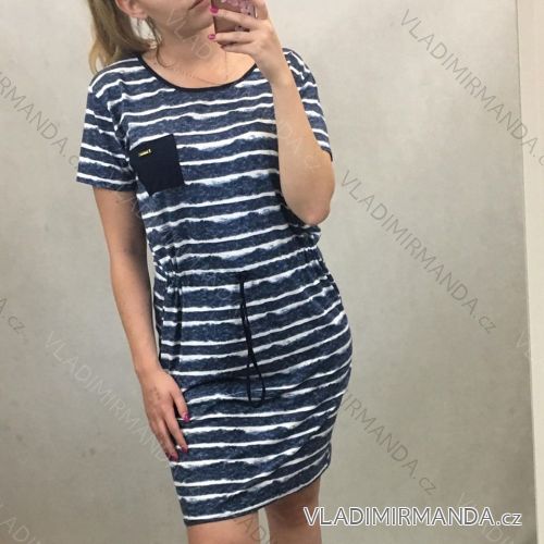 Summer short sleeve dress with lace (46-52) POLISH MODE PM519011