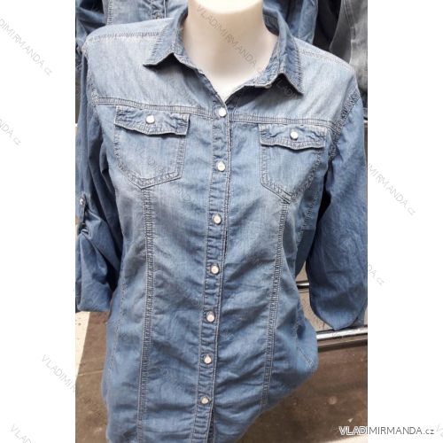 Denim Shirt Women's (l-4xl) MOON GIRL SUN219YD966