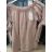 Linen Summer Short Sleeve Linen Dress (uni s / m) ITALIAN FASHION IM519435