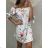 Summer dress with bare shoulders short women's flowered (uni s / m) ITALIAN MODE IM919651
