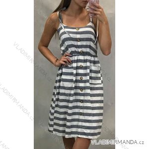 Women's summer stripe dress buttons (uni sm) ITALIAN MODE IM919618
