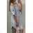 Summer short women's stripes with bare shoulders (uni s / m) ITALIAN MODE IM919170