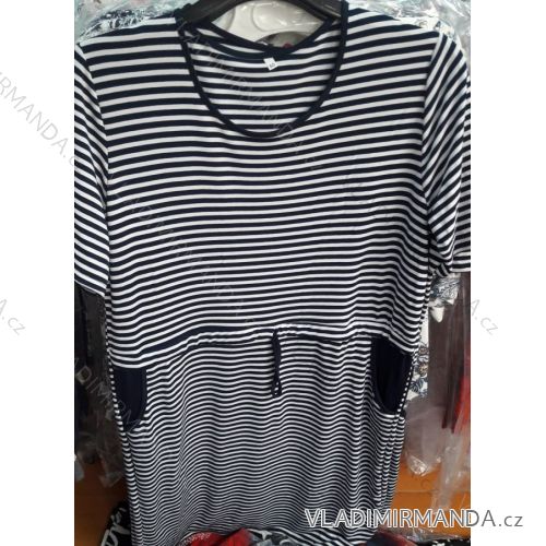 Summer Short Sleeve Ladies Striped Dress (46-52) POLISH MODE PM519047