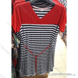 Short Sleeve Striped Dress Oversized (xl-3xl) POLISH FASHION PM119189
