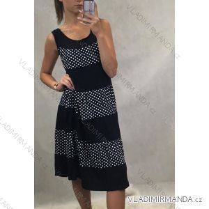 Women's Sleeveless Dress Polka Dot (Uni L / XL) POLISH FASHION PM119194

