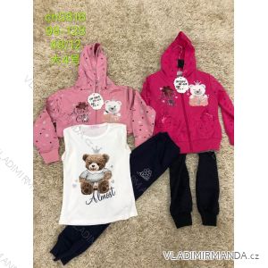 Tracksuit with T-shirt for girls (98-128) SAD SAD19CH5816
