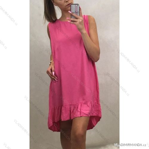 Wide shoulder dress short summer women (uni ml) ITALIAN FASHION IM719620
