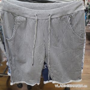 Tracksuit 3/4 short ladies striped oversized (uni xl-xxl) ITALIAN MODE IM1219054