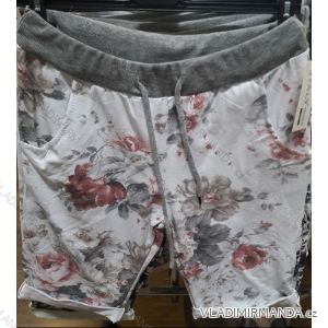 Tracksuit 3/4 short ladies flowered oversized (uni xl-xxl) ITALIAN MODE IMN20019