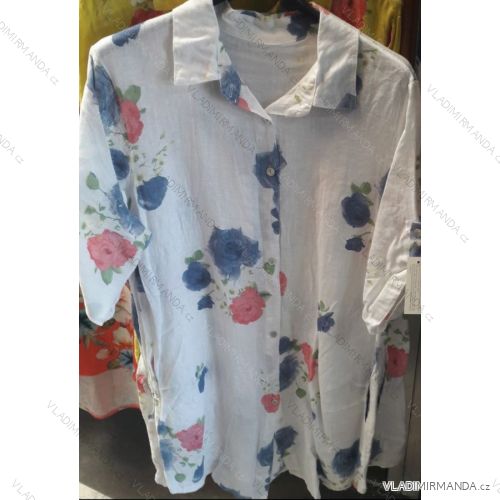 Women's long linen shirt (uni sl) ITALIAN FASHION IM519082
