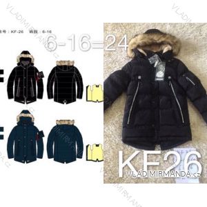 Boy´s winter coat with hood and fur youth (6-16 years) SAD SAD19KF26